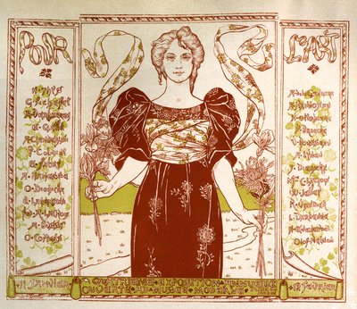 Art Nouveau Exhibition in Brussels, c. 1895-1897 by Alexandre Hannotiau