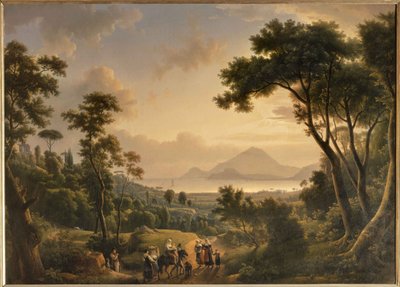 View of the Coast of Posillipo, Kingdom of Naples by Alexandre Hyacinthe Dunouy