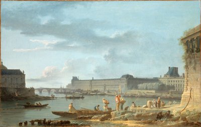 The Louvre and the Pont Royal, seen from the Pont-Neuf by Alexandre Jean Noel