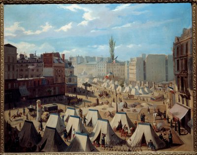 Troop Camp on the Boulevard du Temple During the Days of June 1848 by Alexandre Josquin