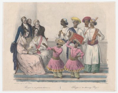 Bayees or Dancing Boys, from Twenty four Plates Illustrative of Hindoo and European Manners, 1832 by Alexandre Marie Colin