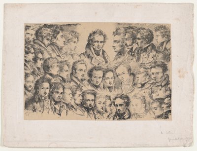 Girodet and His Students by Alexandre Marie Colin