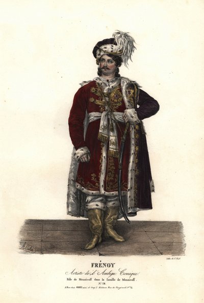 Jean Audeville Fresnoy as Menzicoff in La Famille de Menzicoff by J-J-M Duperche, Ambigu Comique by Alexandre Marie Colin