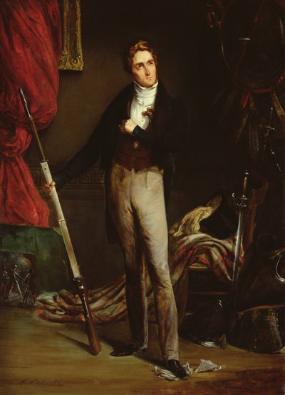 Portrait of a Young Revolutionary During the French Revolution of 1830 by Alexandre Marie Colin