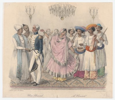 Une Nautch, from Twenty four Plates Illustrative of Hindoo and European Manners in Bengal by Alexandre Marie Colin