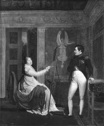 Marie Louise of Habsbourg Lorraine Painting a Portrait of Napoleon I by Alexandre Menjaud
