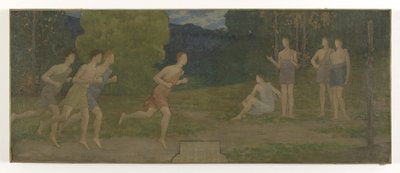 Sketch for the Marriage Hall at Montreuil-sous-Bois Town Hall: The Ephebes by Alexandre Seon