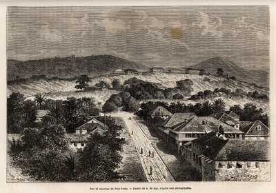 Rue et Barracks de Freetown, Sierra Leone by Alexandre de (after) Bar