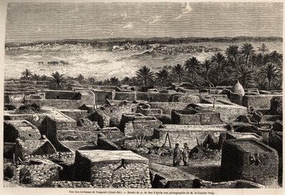 View of the terraces of Tougourt (Oued Rir) by Alexandre de (after) Bar