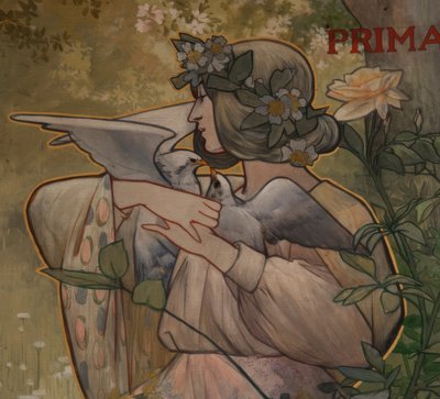 Detail of Decorative Panels of the Four Seasons: Spring by Alexandre de Riquer