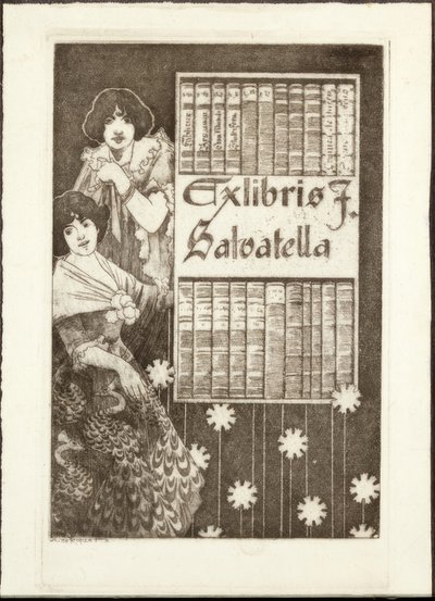 Ex-Libris F. Salvatella by Alexandre de Riquer