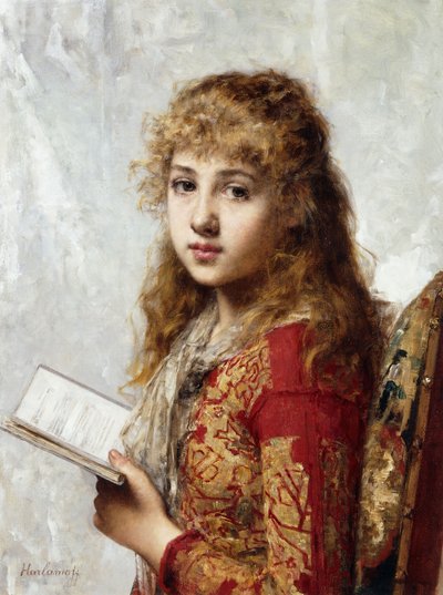 Contemplation by Alexei Alexevich Harlamoff
