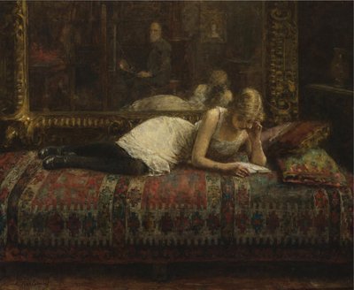 The Artist and His Model by Alexei Alexeyevich Harlamov, 1875 by Alexei Alexevich Harlamoff