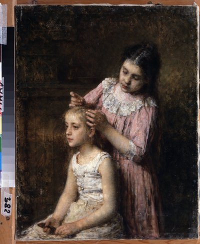 Two Sisters by Alexei Alexeyevich Kharlamov