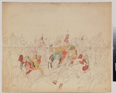 Maharaja Sher Singh (1807-1843) of Punjab and his court by Alexei Dmitrievich Saltykov