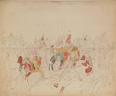 Maharaja Sher Singh of Punjab and His Court, 1846 by Alexei Dmitriyevich Saltykov
