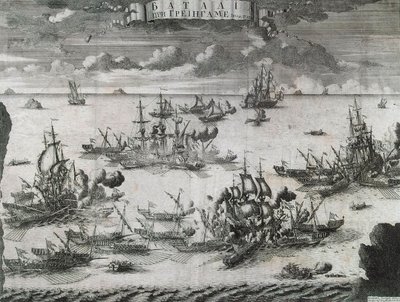 The Battle of Grengam on July 27th, 1720 by Alexei Fyodorovich Zubov