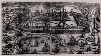 The Solovetsky Transfiguration Monastery on the Solovetsky Islands by Alexei Fyodorovich Zubov