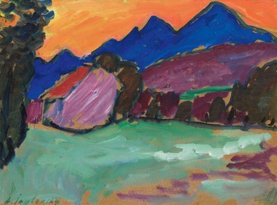 Red Evening - Blue Mountains by Alexei Javlensky von
