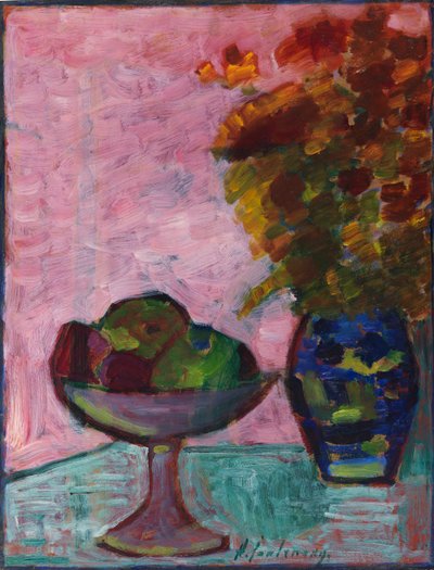 Still Life with Fruit Bowl and Flower Vase, ca. 1932 by Alexei Javlensky von