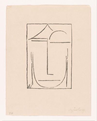 Untitled (Head) by Alexei Jawlensky (signed by artist)