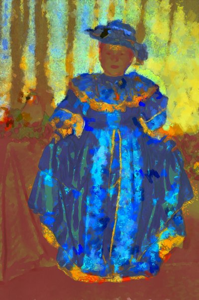 Girl in the Blue Dress and Hat by Alexei Makhov