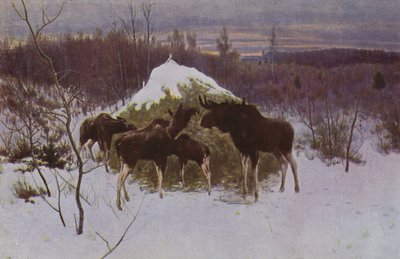 Herd of Elk, 1889 by Alexei Steipanovitch Stepanov