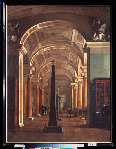 View on the Hermitage Library by Alexei Vasilievich Tyranov