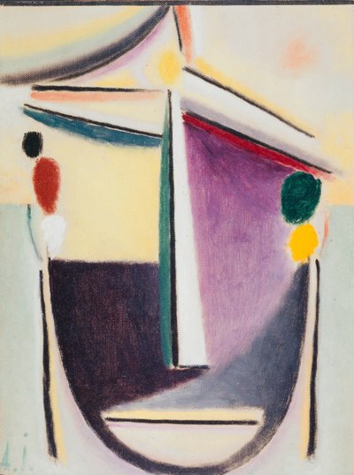 Abstract Head: Black-Yellow-Purple by Alexej von Jawlensky