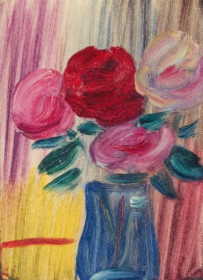 Flowers in Blue Vase by Alexej von Jawlensky