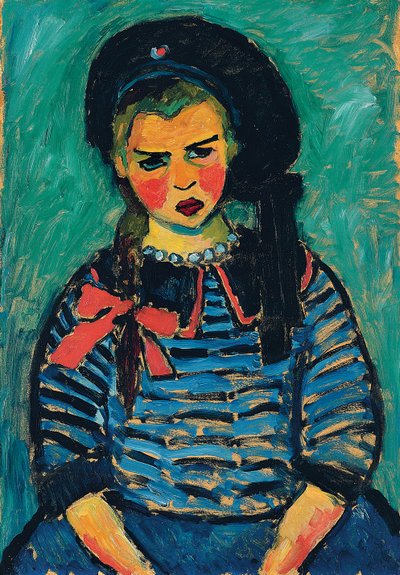 Girl with a Red Bow by Alexej von Jawlensky
