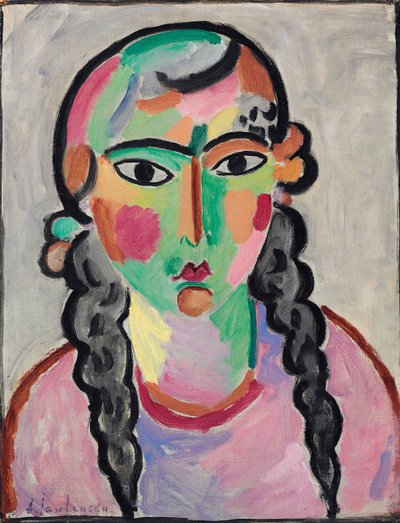 The Pale Girl with Grey Pigtails by Alexej von Jawlensky