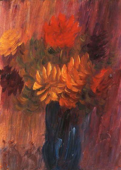 Large Still Life: Red and Yellow Dahlia by Alexej von Jawlensky