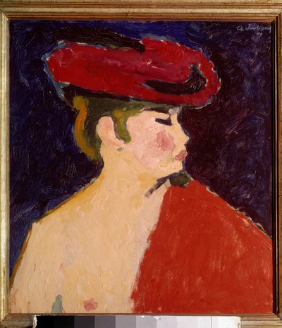The Red Shawl by Alexej von Jawlensky