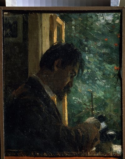 The Engraver Vasiliy Mate at Work by Alexej von Jawlensky