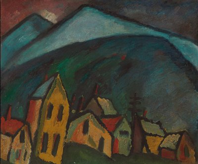 Mountain Landscape with Houses by Alexej von Jawlensky