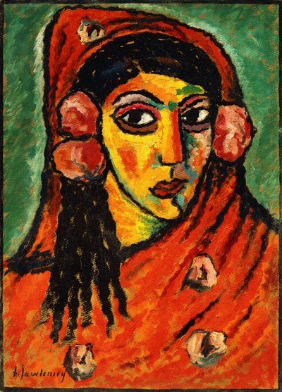 Spanish Girl with a Red Scarf by Alexej von Jawlensky