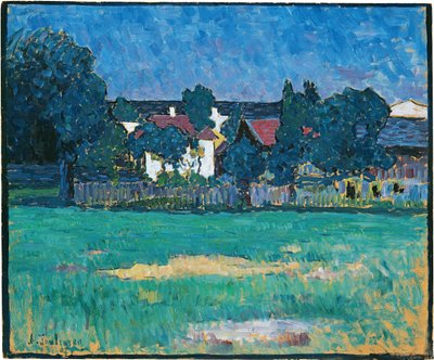 Wasserburg Landscape with Houses and Field by Alexej von Jawlensky