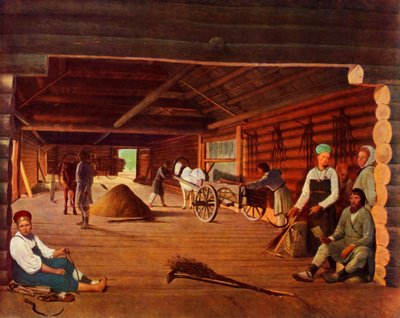 Flailing the Grain, c1821 by Alexey Venetsianov
