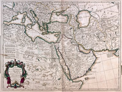 Turkey - Arabia and Iran by Alexis Hubert Jaillot