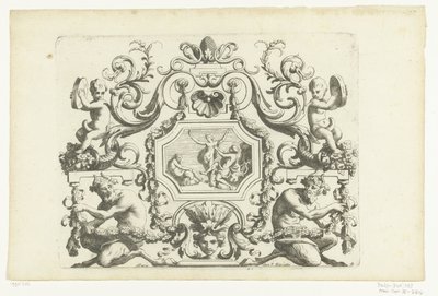 Octagonal Panel with Orpheus and Eurydice by Alexis Loir (I)