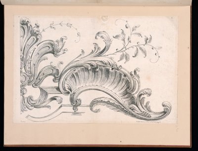 Design for Rocaille Decoration, Plate 4 in Seconde Partie de divers Ornements by Alexis Peyrotte