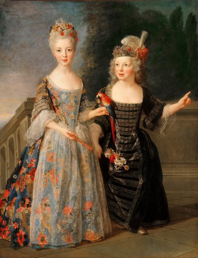 Catherine-Éléonore-Eugénie de Béthisy, Future Princess of Montauban, and Her Brother Eugène de Béthisy by Alexis Simon Belle