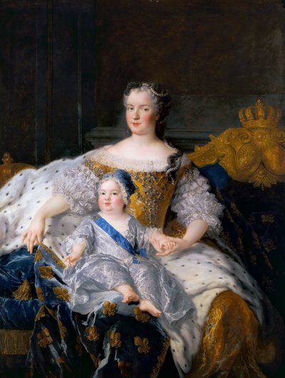 Marie Leszczynska with Louis, Dauphin of France by Alexis Simon Belle