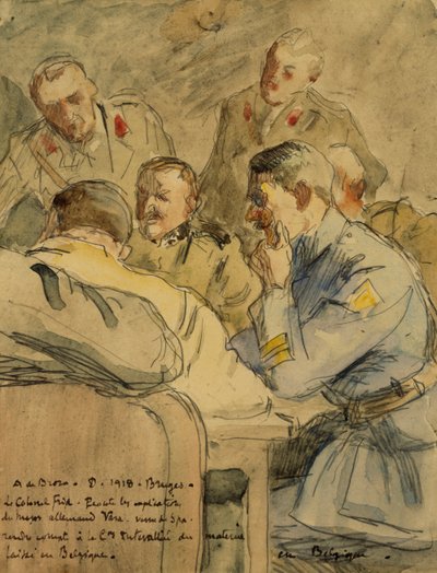 Colonel Frid listening to German Major Vara by Alexis de Broca
