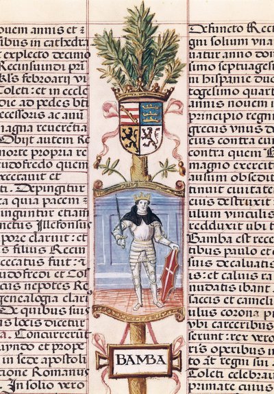 Portrait of the Visigoth King Wamba by Alfonso de Cartagena