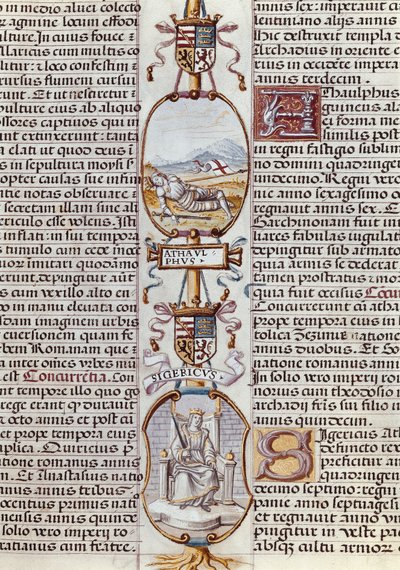 Representation of the Visigoth kings Athaulf and Sigeric, from 