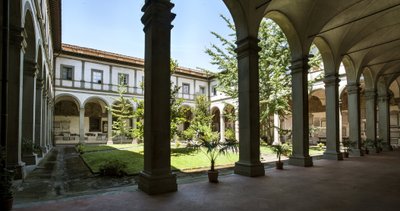 View of the Cloister of the Dead, Basilica of the Holy Spirit by Alfonso the Younger (attr. to) Parigi
