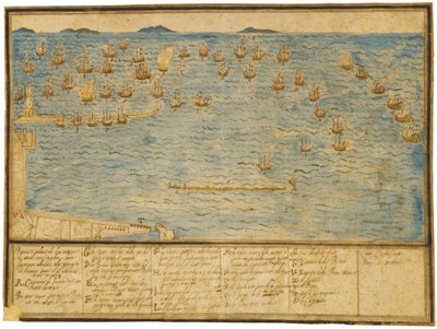 A Topographical Depiction of the Battle of Leghorn by Alfonso the Younger Parigi
