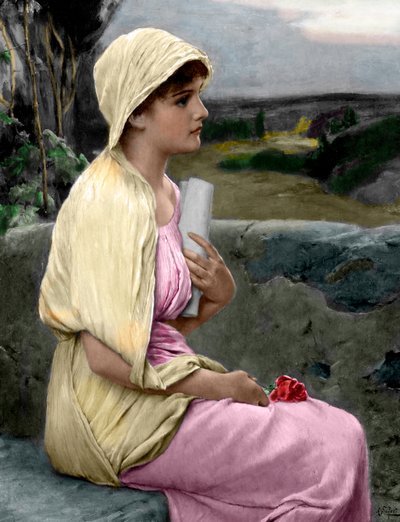 Portrait of Hypatia of Alexandria (370-415) mathematician and philosopher after a painting by Alfred Seifert (1850-1901) by Alfred (after) Seifert